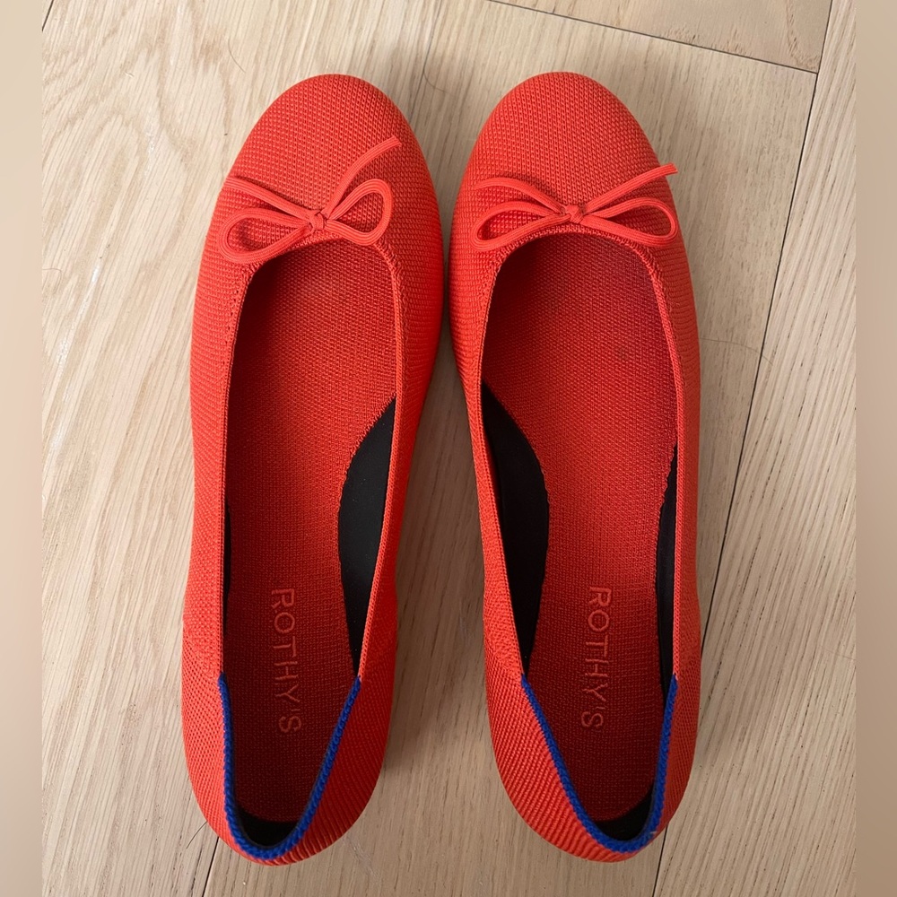 Rothy's The Ballet Flat in Glamour Red with Bow